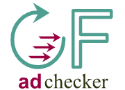 Логотип продукта GF-adchecker для мониторинга рекламы